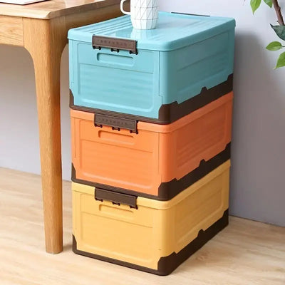 Foldable Storage Box with Lid - Multi-funtional & Portable Scrollcart Qatar 