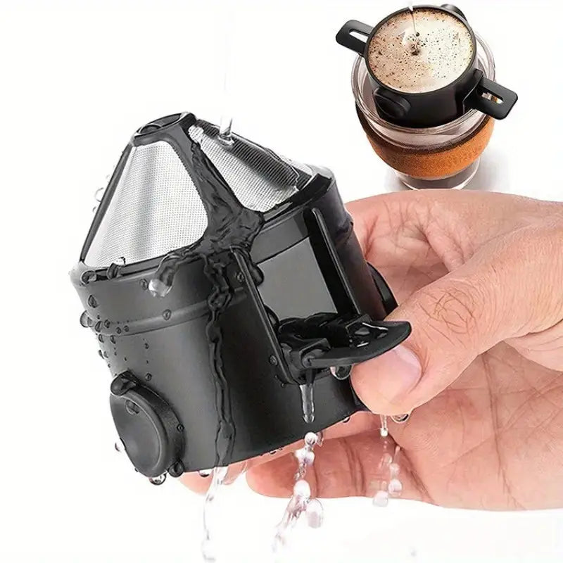 Portable Stainless Steel Reusable Coffee Filter Alamat Qatar