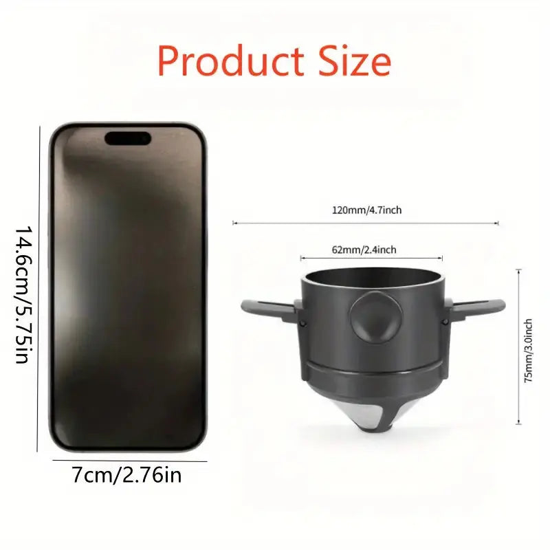 Portable Stainless Steel Reusable Coffee Filter Alamat Qatar