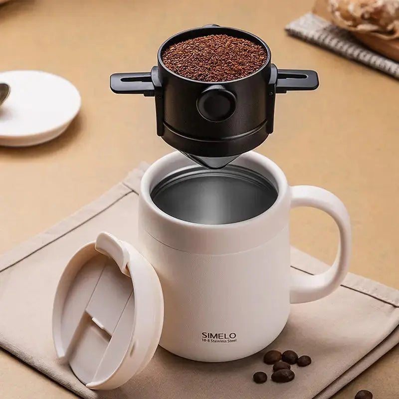 Portable Stainless Steel Reusable Coffee Filter Alamat Qatar