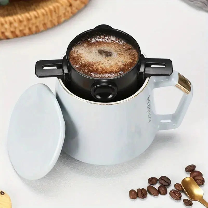 Portable Stainless Steel Reusable Coffee Filter Alamat Qatar