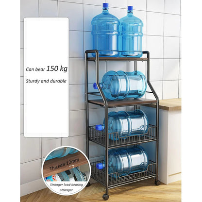 Shop Multi-Purpose Kitchen Storage Organizer Trolley Rack in Qatar