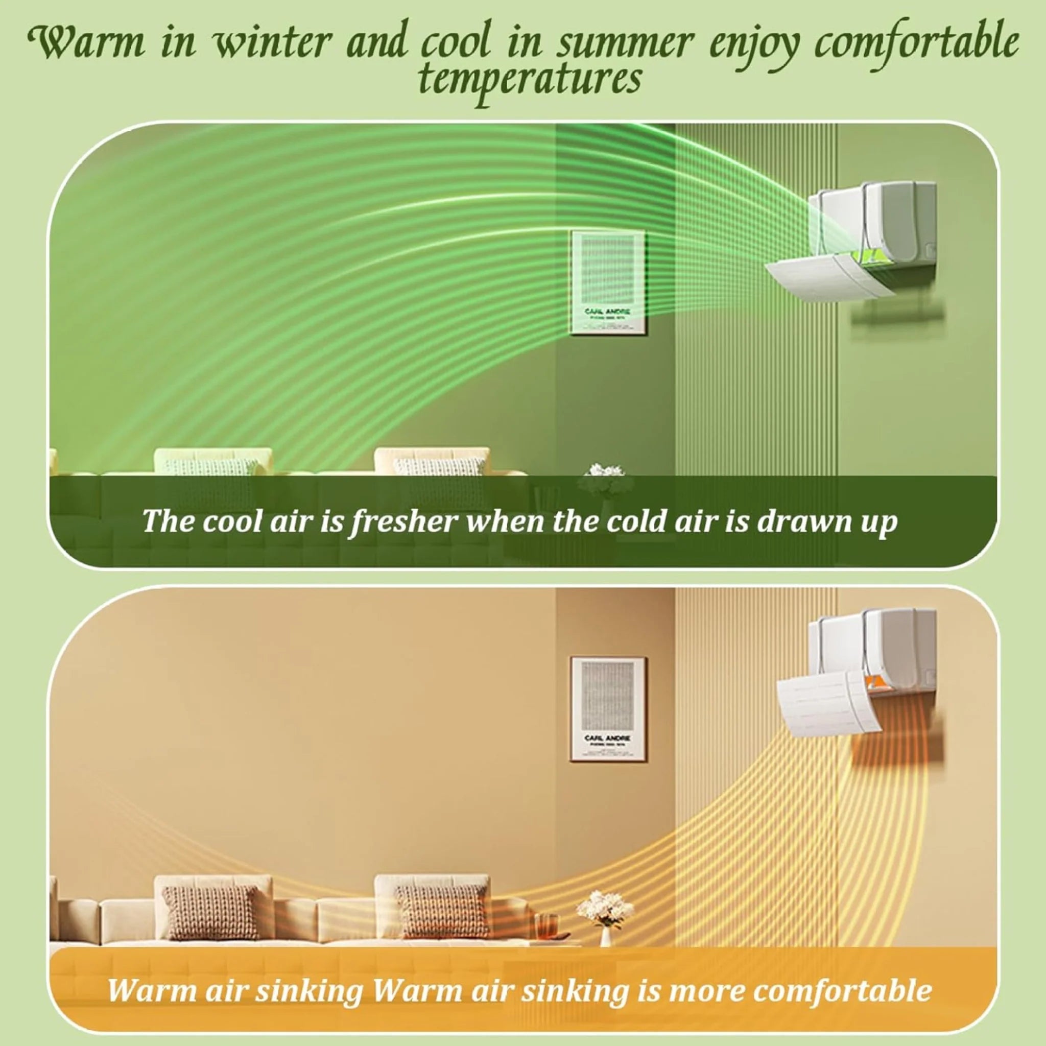 Adjustable AC Deflector for Split AC 110cm Scrollcart Qatar 