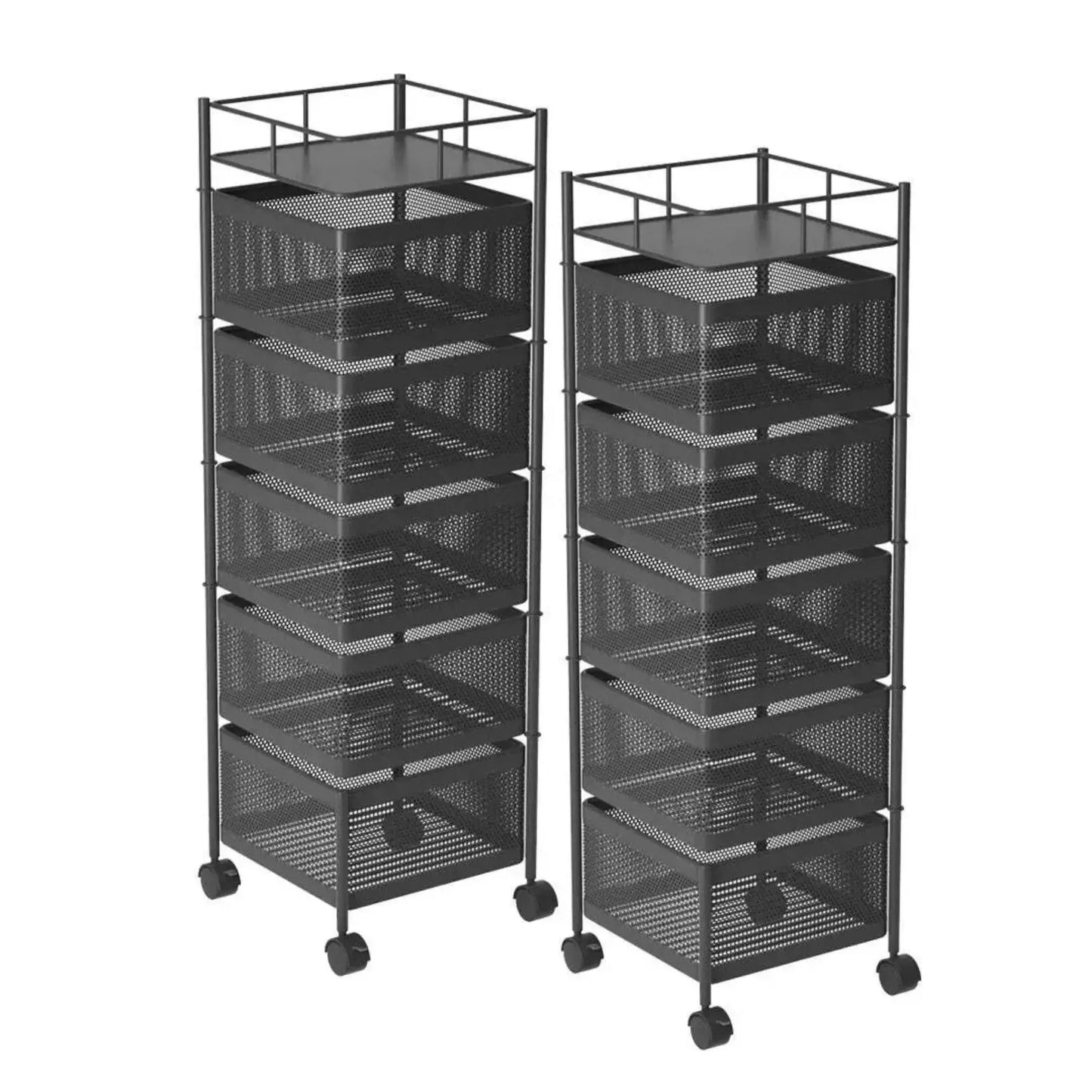 5 Tier Multi-Purpose Rotating Kitchen Organizer Storage Rack Scrollcart Qatar 