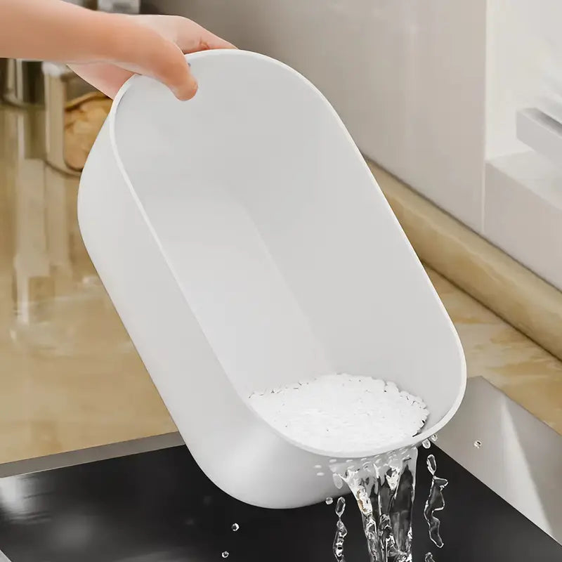 1pc Double Layer Storage Basket with Drain Tray Qatar