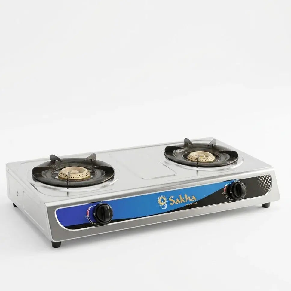 2-Burner Stainless Steel LPG Gas Stove For Cooking– Sakha Scrollcart Qatar 
