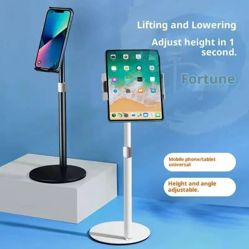 2-in-1 Adjustable Metal Desktop Stand for Phones & Tablets