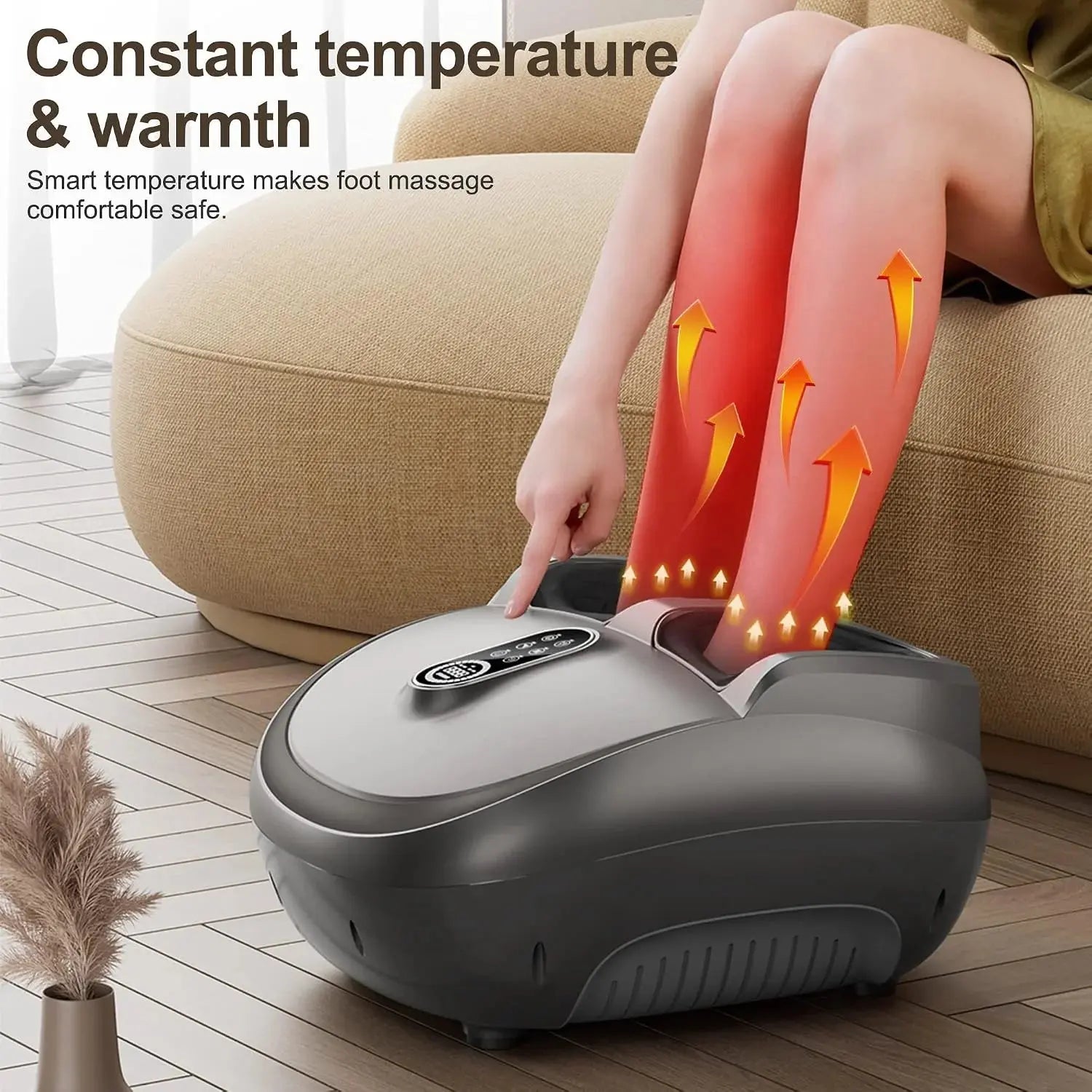 2-in-1 Foot & Leg Massager Machine with Heat and Air Compression Scrollcart Qatar 