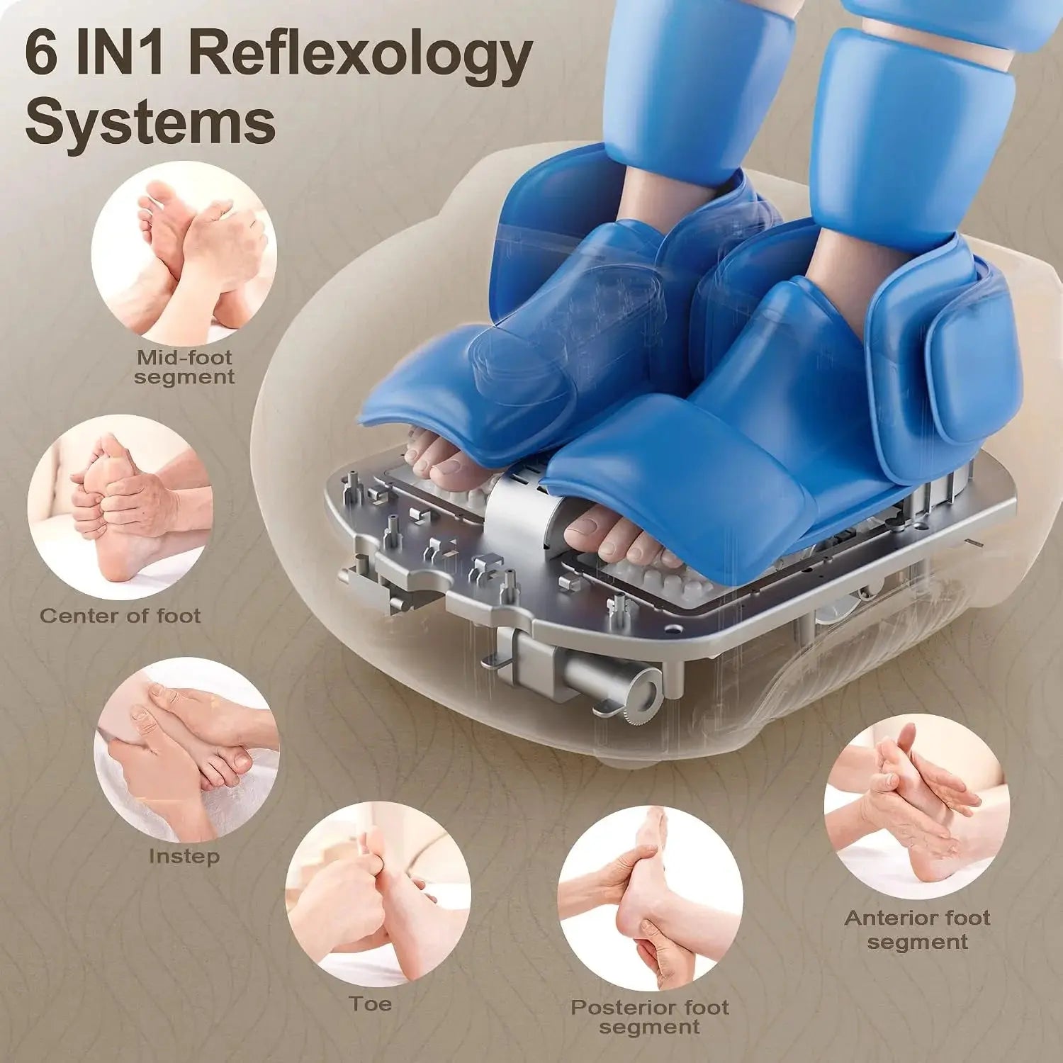 2-in-1 Foot & Leg Massager Machine with Heat and Air Compression Scrollcart Qatar 