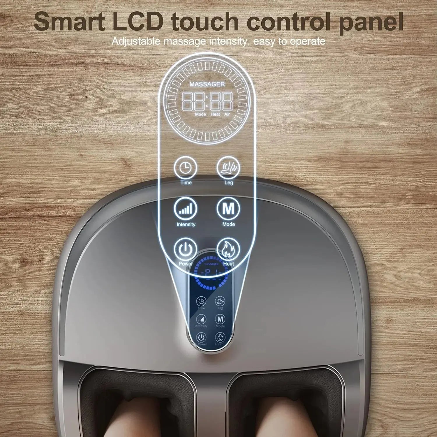 2-in-1 Foot & Leg Massager Machine with Heat and Air Compression Scrollcart Qatar 