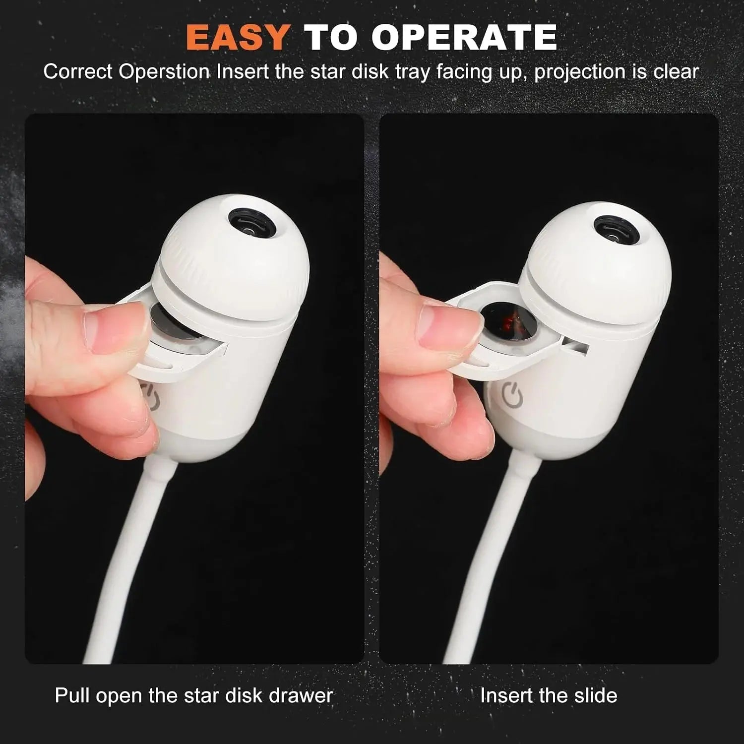 2-in-1 Galaxy Projector Night Light with 3 Clips| USB LED Starry Sky Projector Scrollcart Qatar 