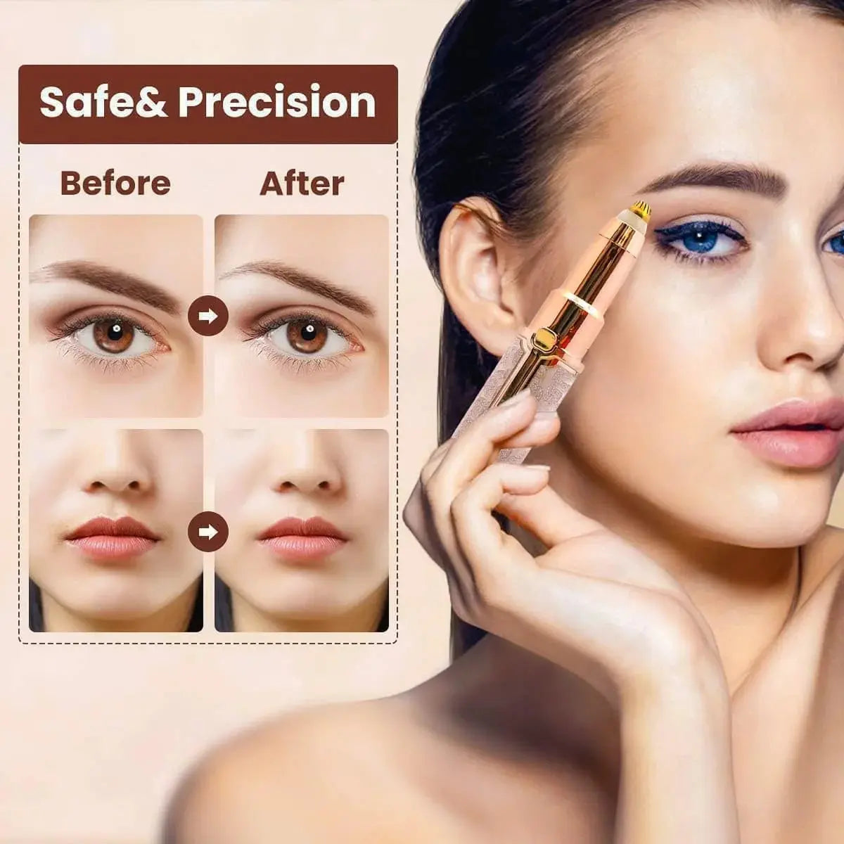 2-in-1 Rechargeable Facial Hair Trimmer in Scrollcart Qatar