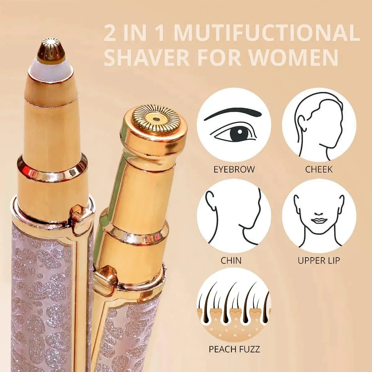 2-in-1 Rechargeable Facial Hair Trimmer in Scrollcart Qatar