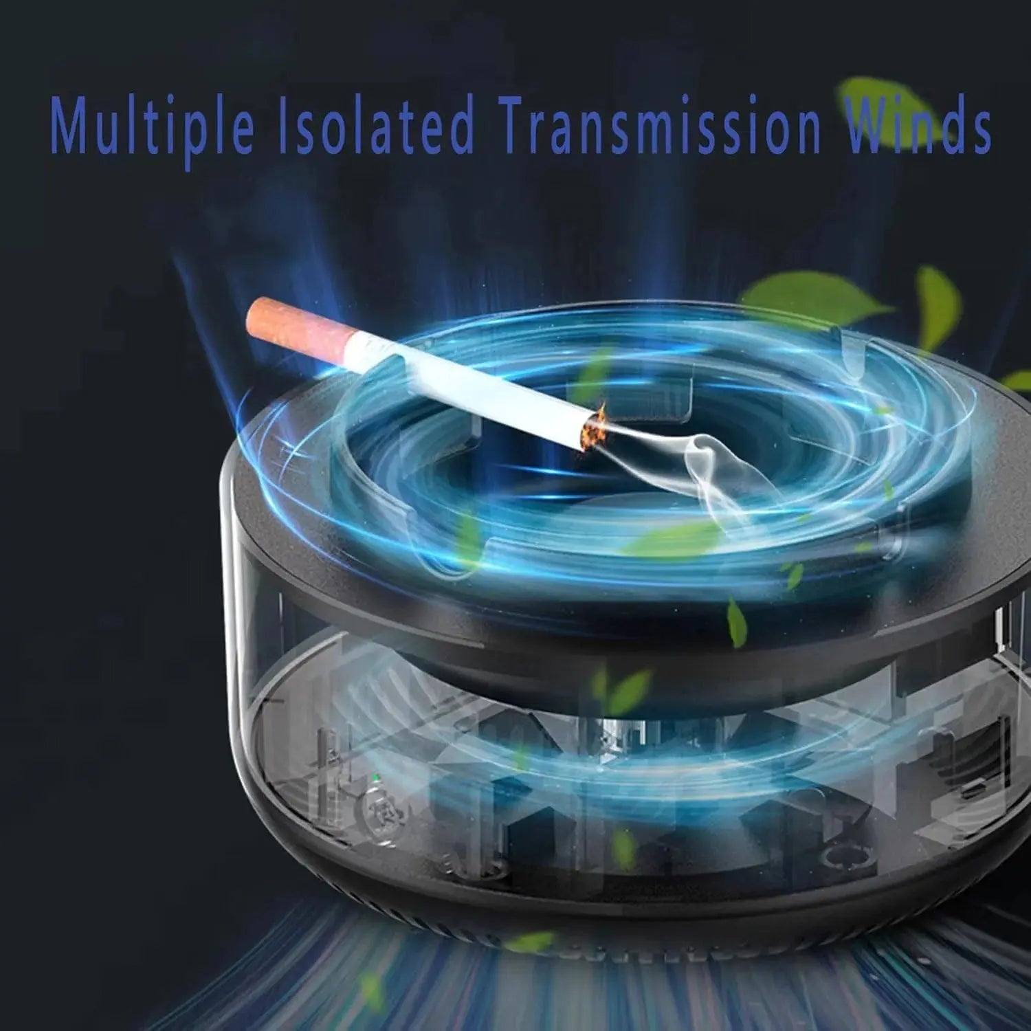 2-in-1 Smokeless Ashtray & Electronic Air Purifier Filter Scrollcart Qatar 