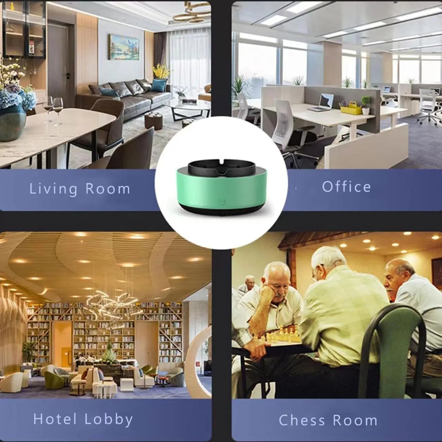 2-in-1 Smokeless Ashtray & Electronic Air Purifier Filter Scrollcart Qatar 
