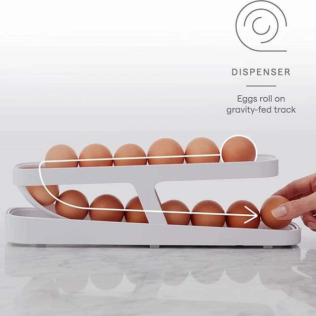 Egg rack -Auto Scrolling | kitchen Essentail | 14 Eggs Capacity holder 3