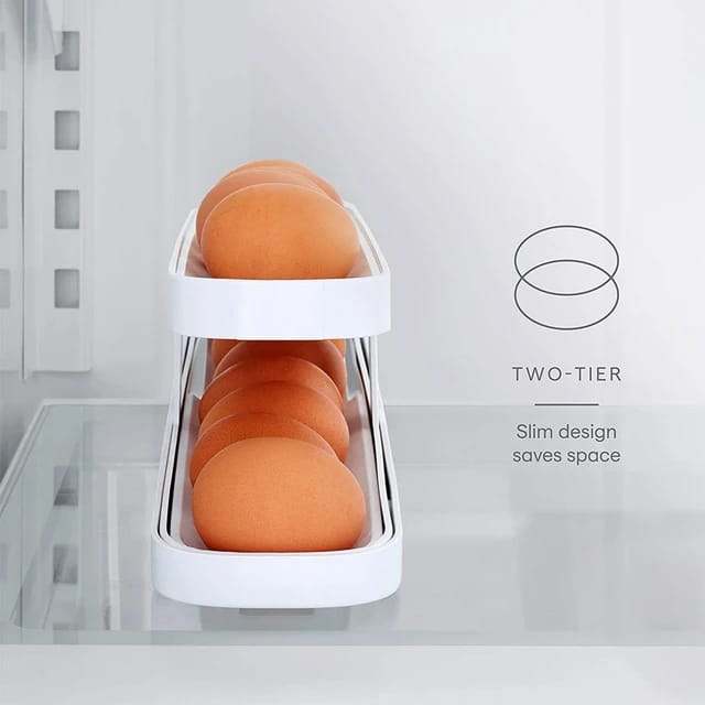 Egg rack -Auto Scrolling | kitchen Essentail | 14 Eggs Capacity holder 3