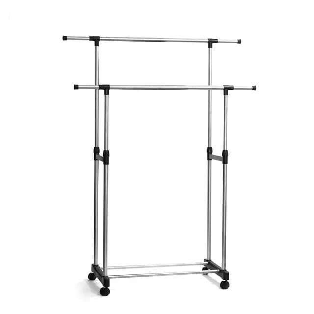 2 layer cloth stand organizer with wheel Scrollcart Online Shopping Store