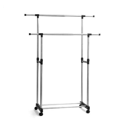 2 layer cloth stand organizer with wheel Scrollcart Online Shopping Store