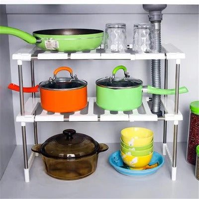 2 layer Storage Kitchen Rack Shelf Scrollcart Online Shopping Store