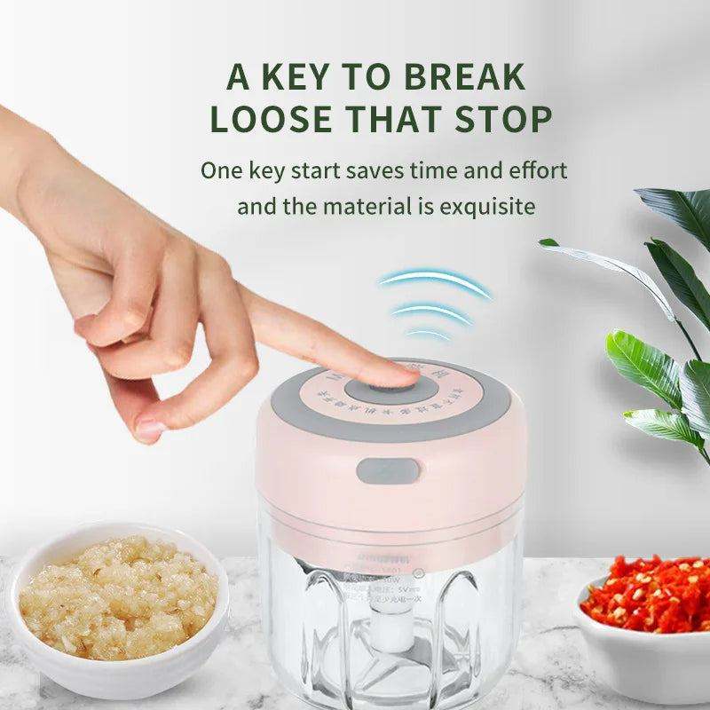 250 ml Mini Wireless Electric Garlic Chopper Durable Kitchen Tool Scrollcart Online Shopping Store