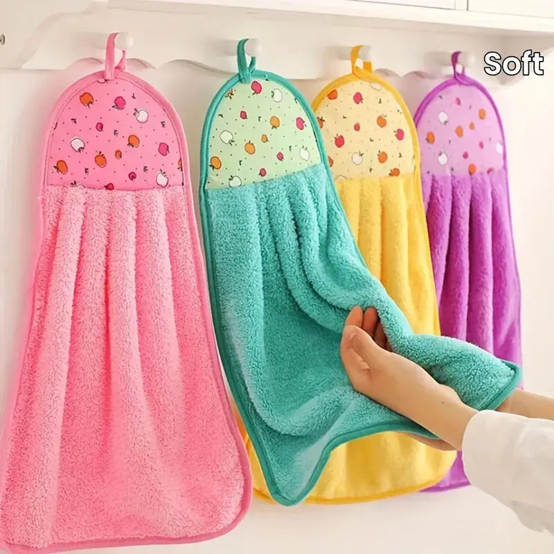 3-Piece Coral Fleece Hanging Finger Tip Towels Scrollcart Qatar