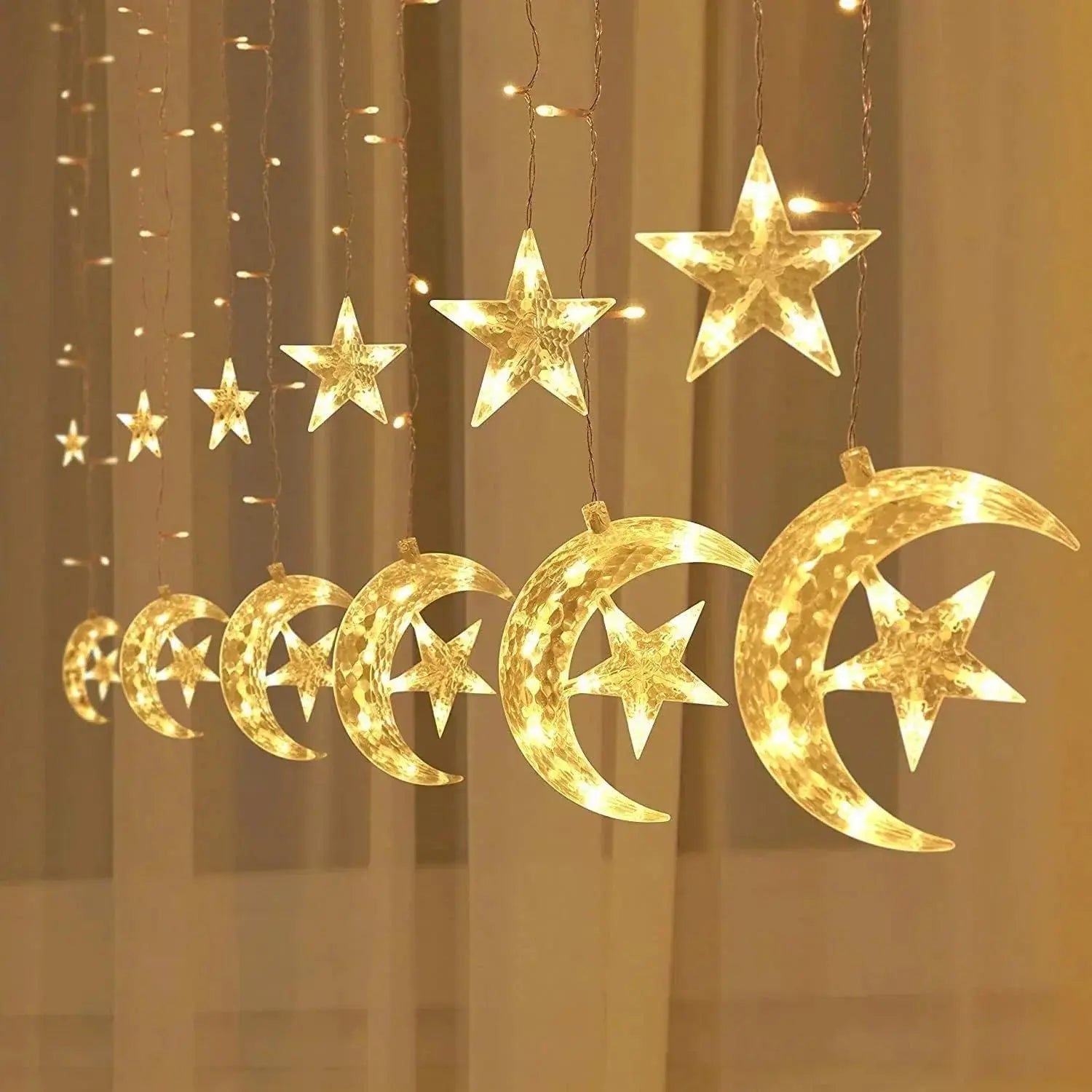 3.5M LED Star Moon String Lights - Ramadan Decor Qatar