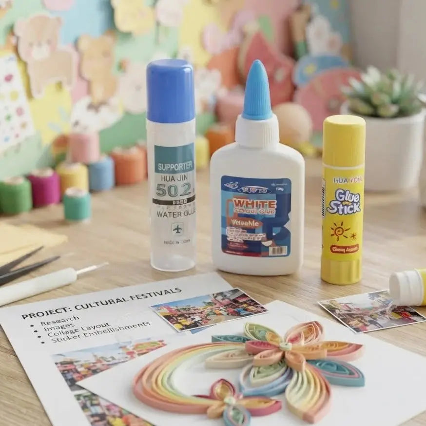 3-Piece School Glue Set – Liquid Glue & Glue Stick Scrollcart Qatar 
