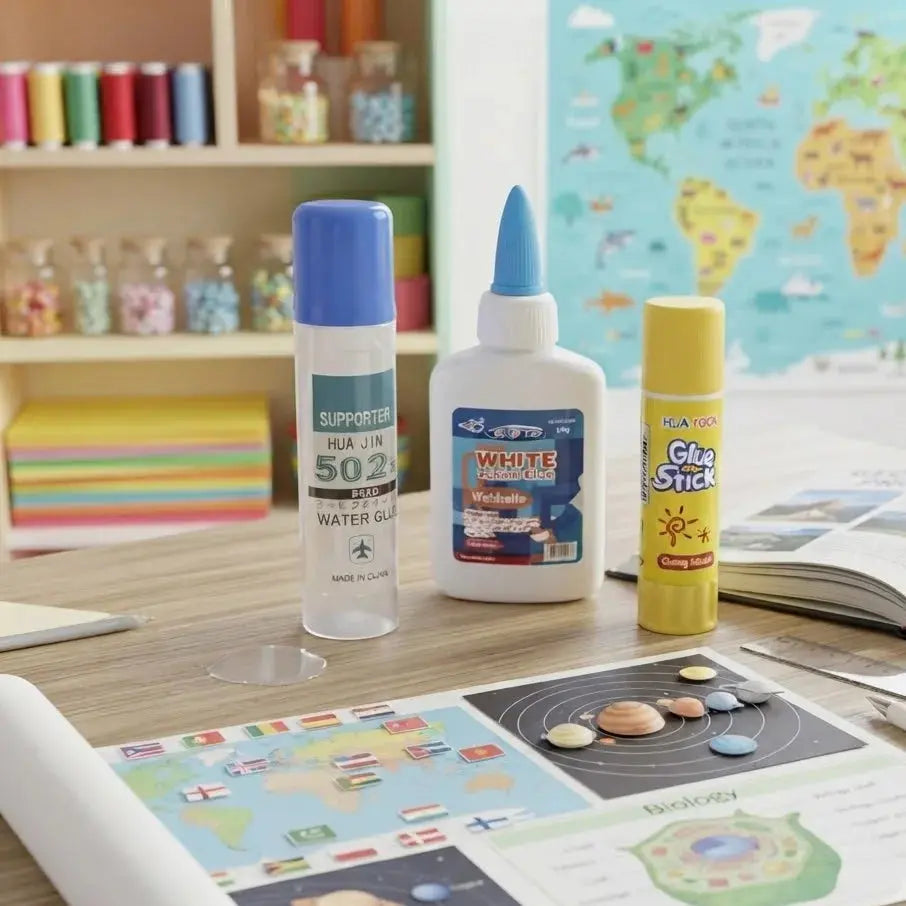 3-Piece School Glue Set – Liquid Glue & Glue Stick Scrollcart Qatar 