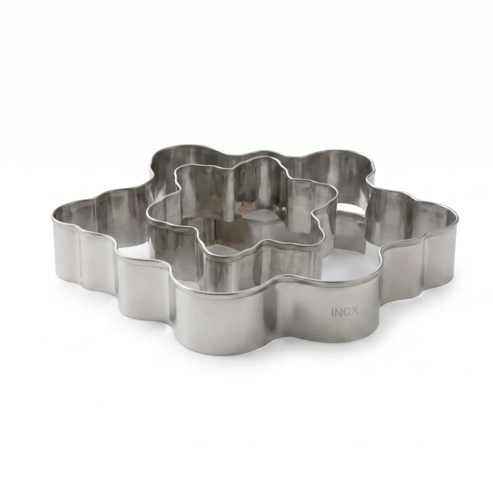 3-Piece Stainless Steel Flower Cookie & Fondant Cutter Set Scrollcart Qatar 