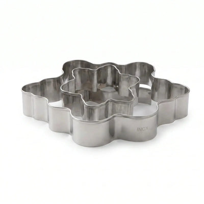3-Piece Stainless Steel Flower Cookie & Fondant Cutter Set Scrollcart Qatar 