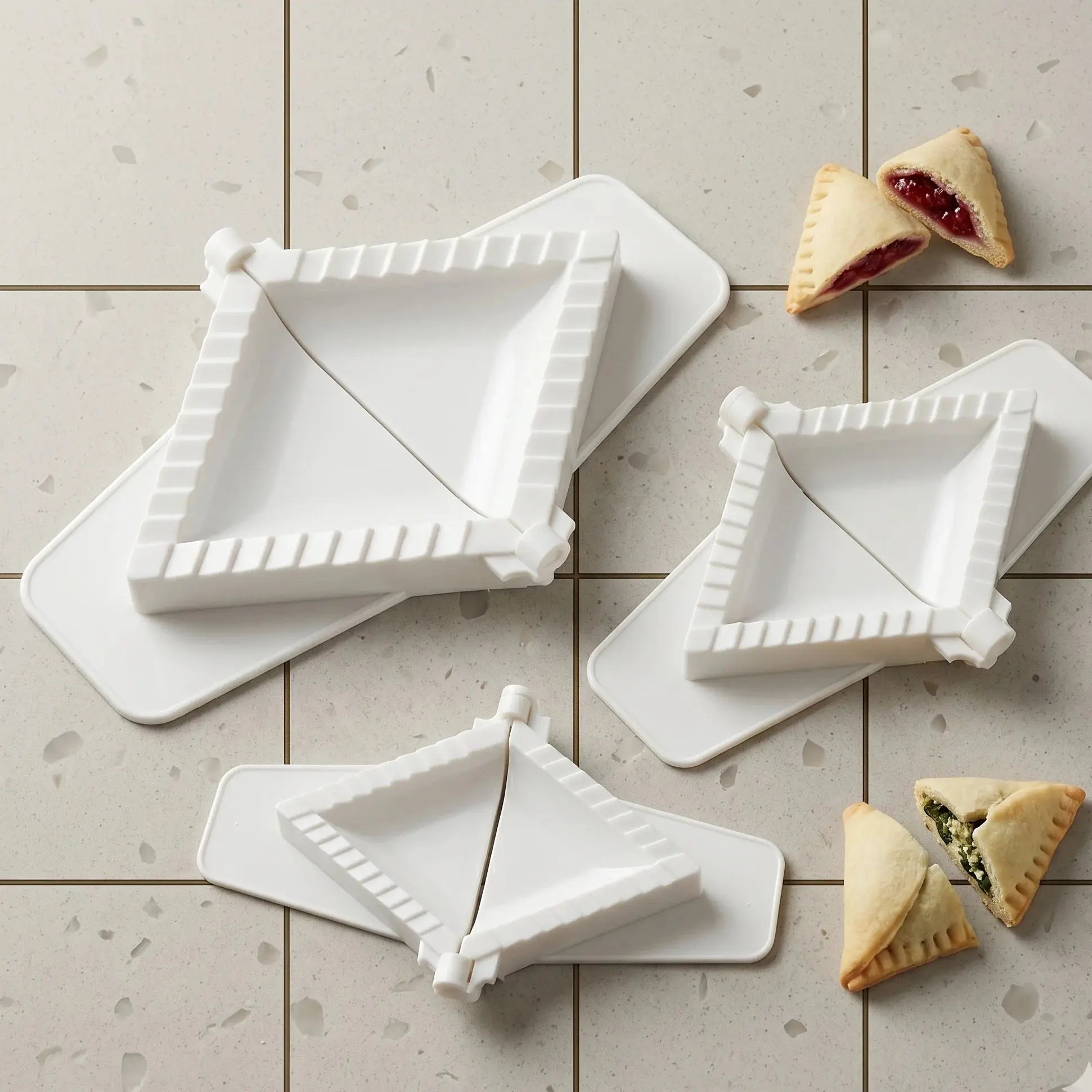 3-Piece Triangular Samosa & Dumpling Mold Set Scrollcart Qatar 