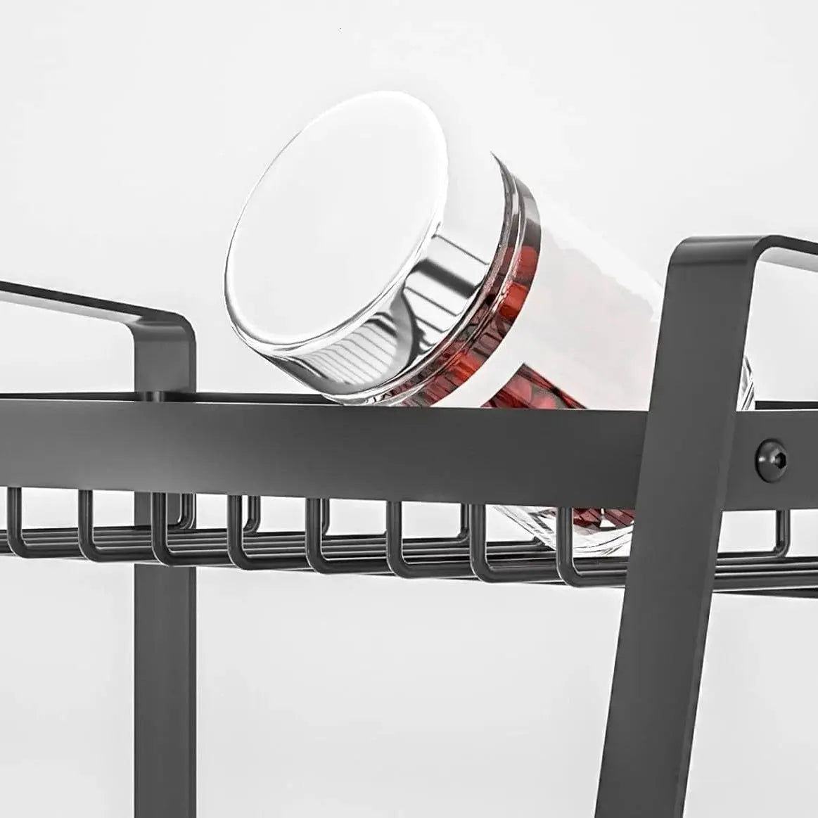 3-Tier Black Metal Kitchen Rack – Countertop Spice Organizer Scrollcart Qatar 