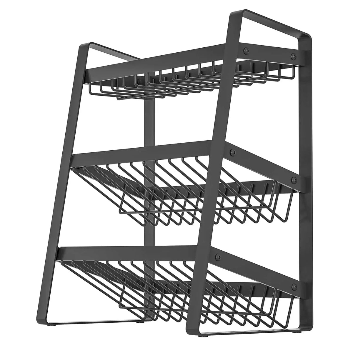 3-Tier Black Metal Kitchen Rack – Countertop Spice Organizer Scrollcart Qatar 