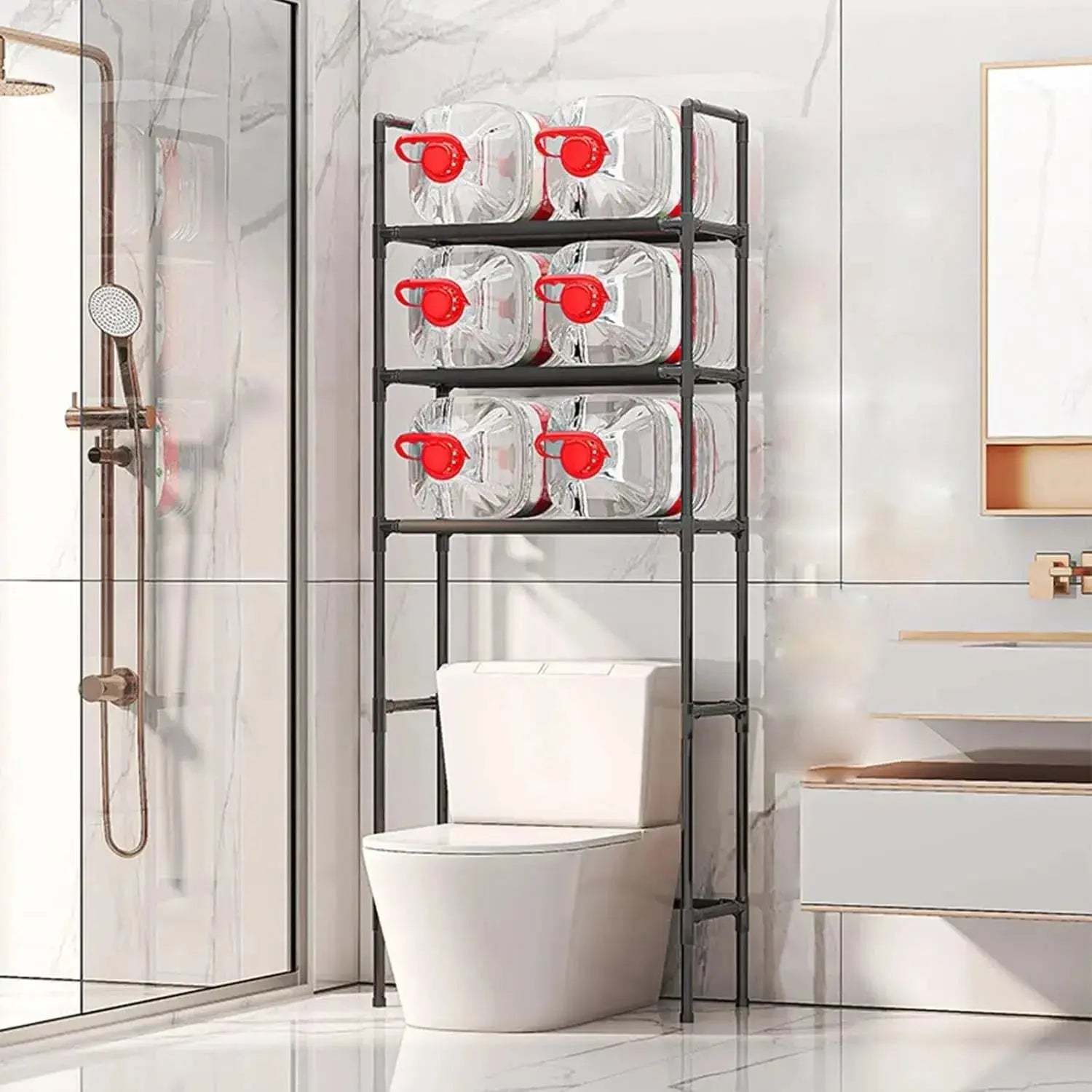3-Tier Over Toilet Bathroom Storage Rack- Scrollcart Qatar