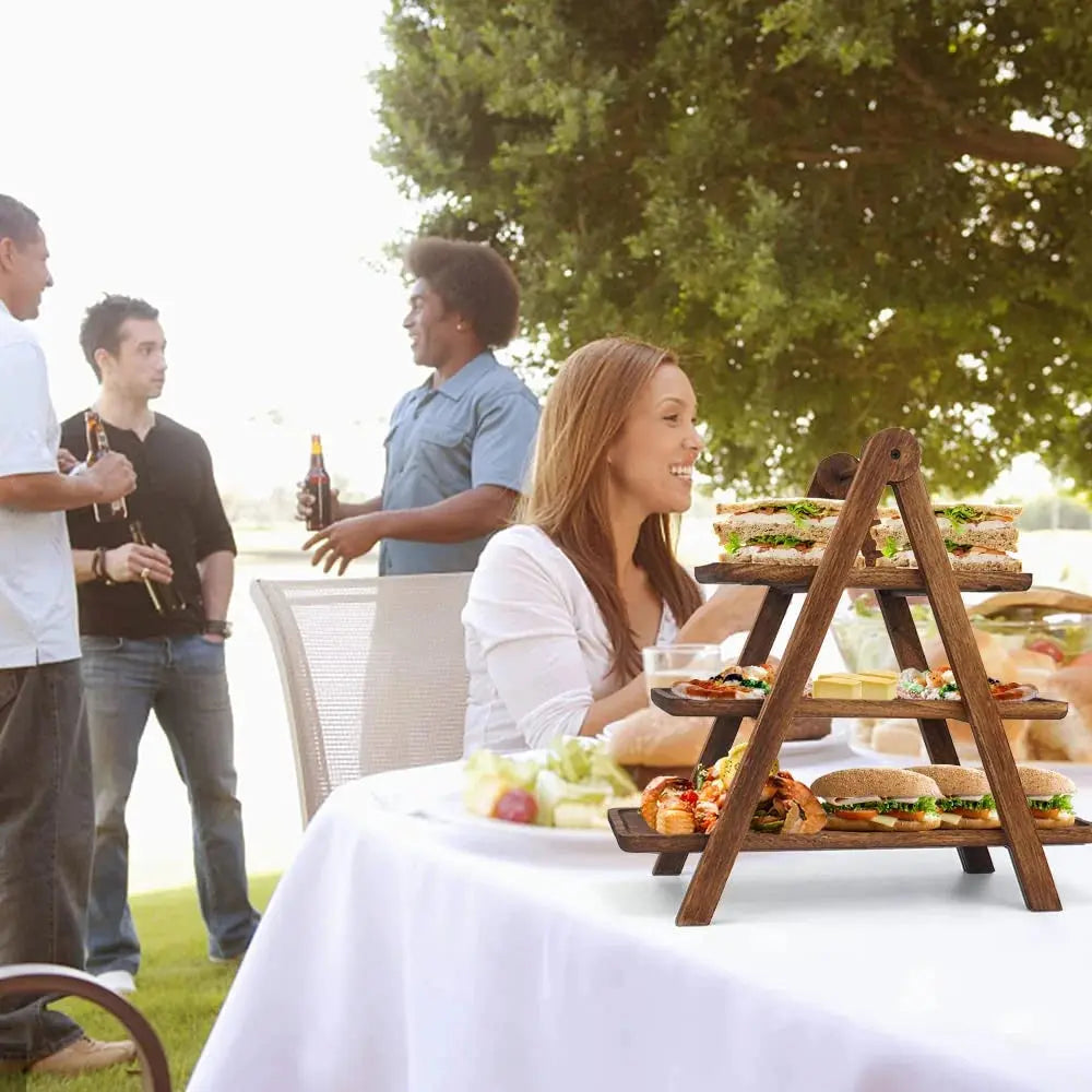 3 Tier Wooden Serving Tray Price Online Doha Qatar