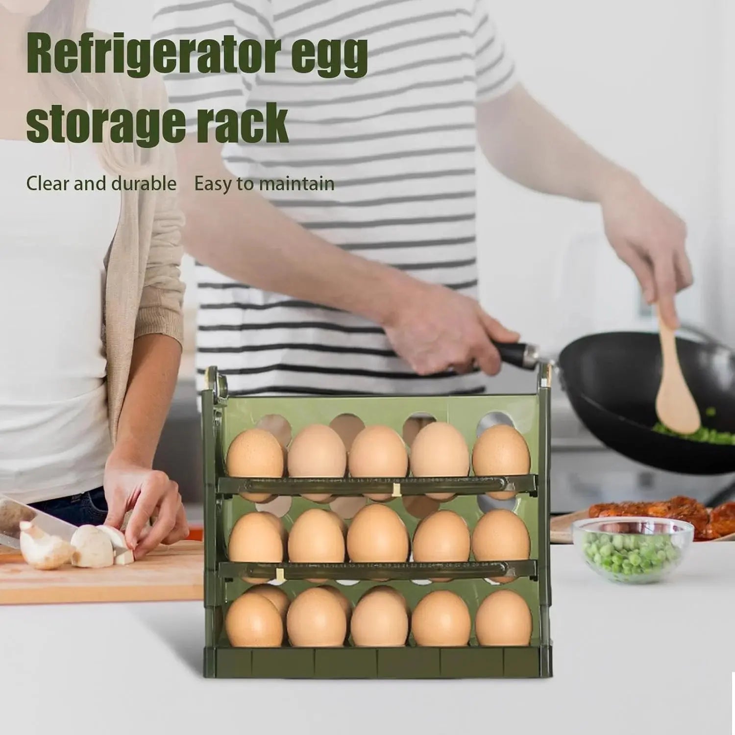 3-Tier Egg Holder for Refrigerator Price Online in Qatar
