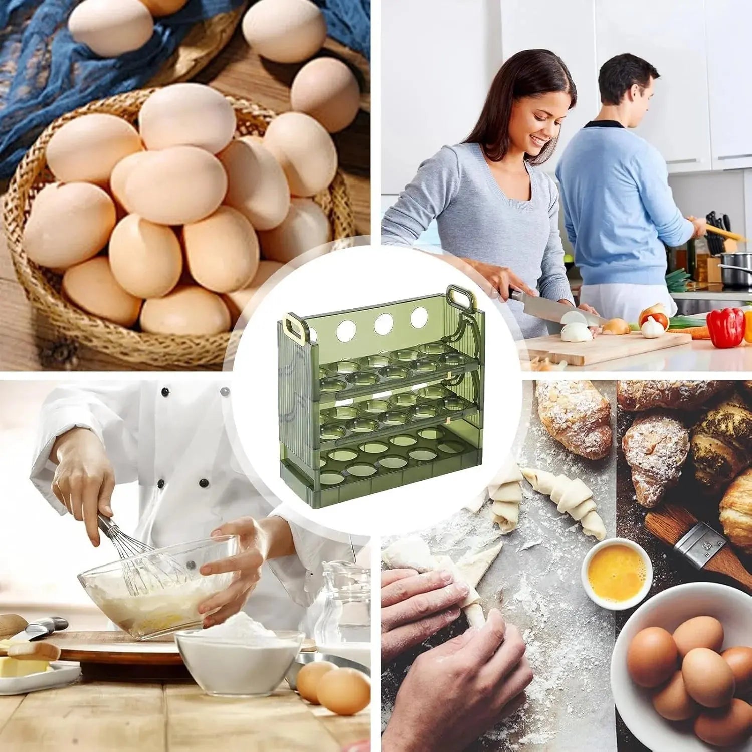 3-Tier Egg Holder for Refrigerator Price Online in Qatar