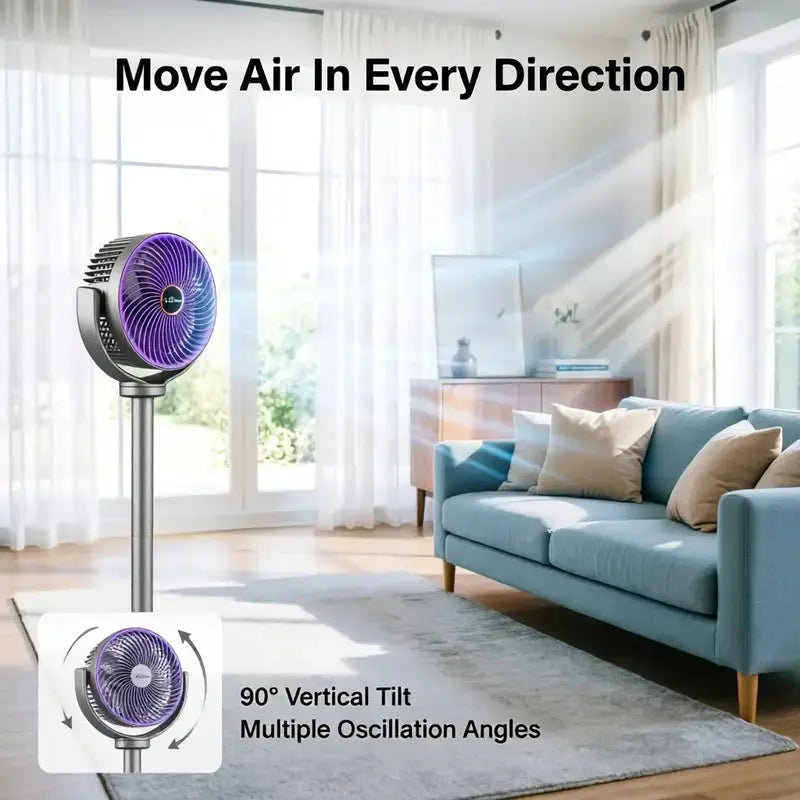 3-in-1 Adjustable Floor Fan - USB Rechargeable  Doha Qatar