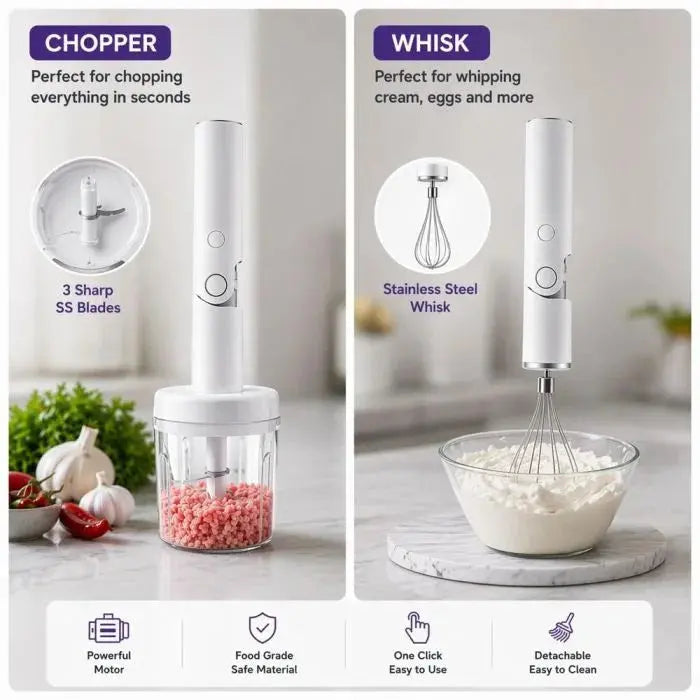 3-in-1 Cordless Multi-Purpose Mixer & Grinder Doha Qatar