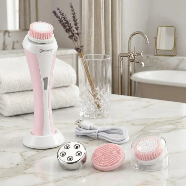 3-in-1 Electric Face Cleansing Brush- Scrollcart Qatar