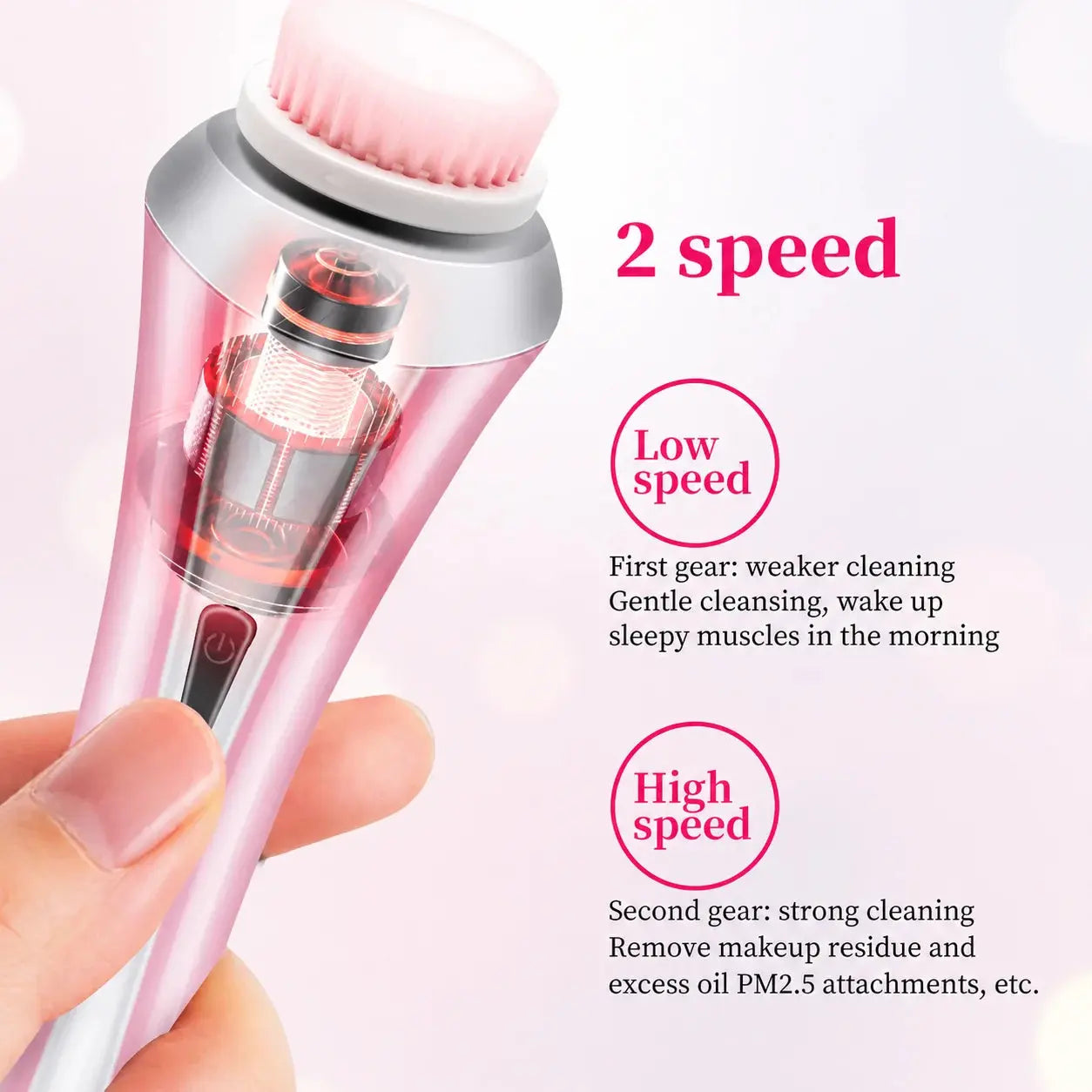 3-in-1 Electric Face Cleansing Brush- Scrollcart Qatar