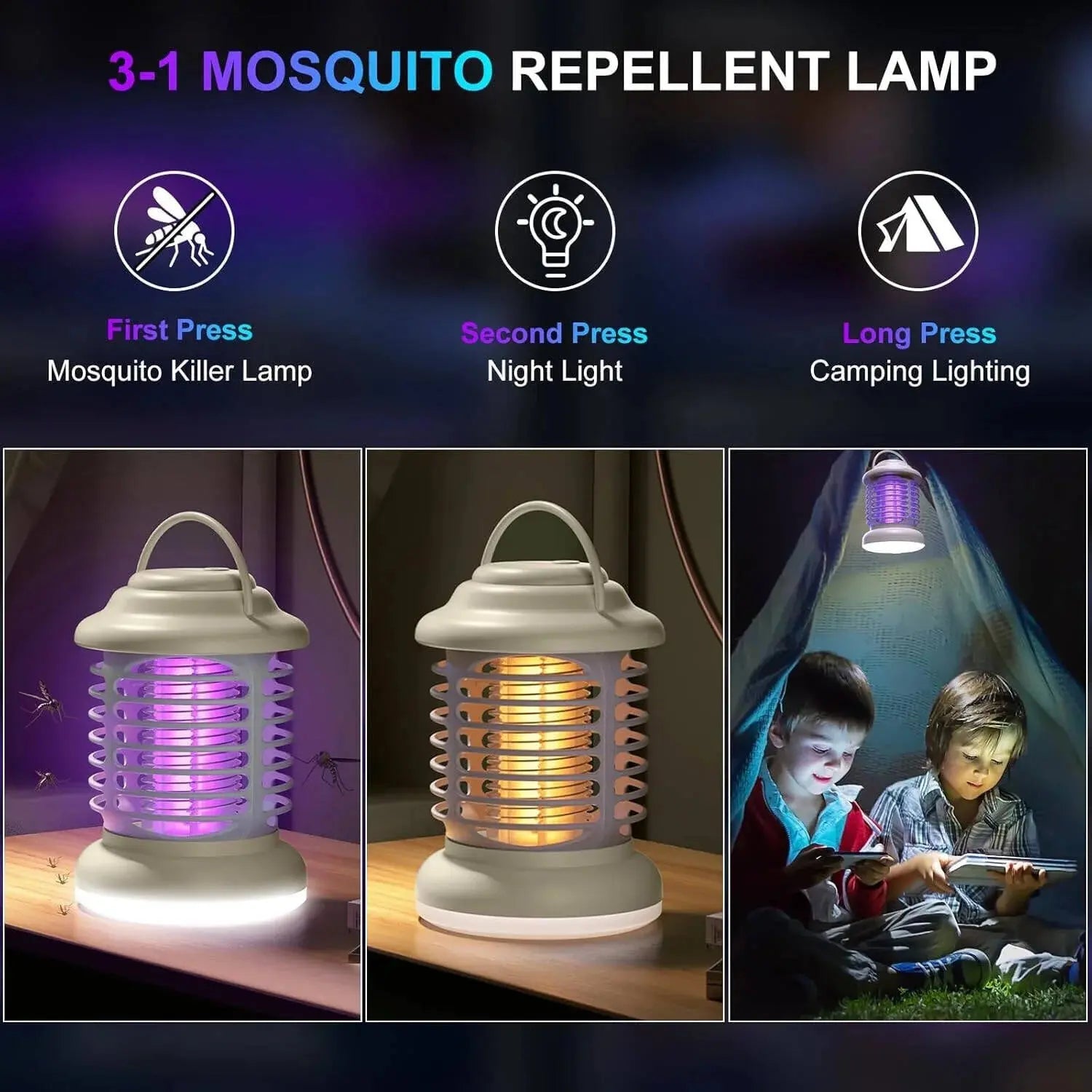 3-in-1 Electric Insect Killer & LED Night Light Scrollcart Qatar 