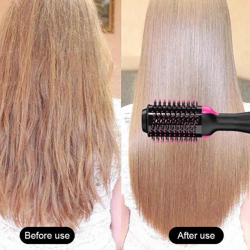 3-in-1 Hair Dryer Volumizer Brush – Blow Dryer, Curler & Styler Doha qatar