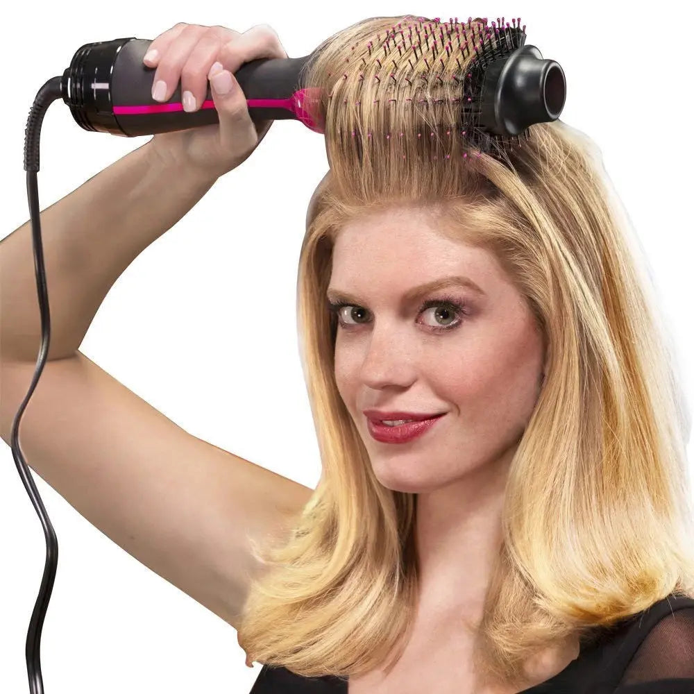 3-in-1 Hair Dryer Volumizer Brush – Blow Dryer, Curler & Styler Doha qatar