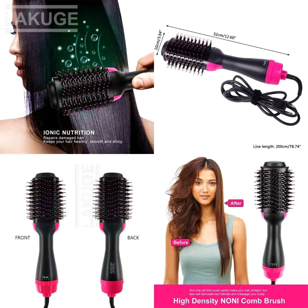 3-in-1 Hair Dryer Volumizer Brush – Blow Dryer, Curler & Styler doha qatar