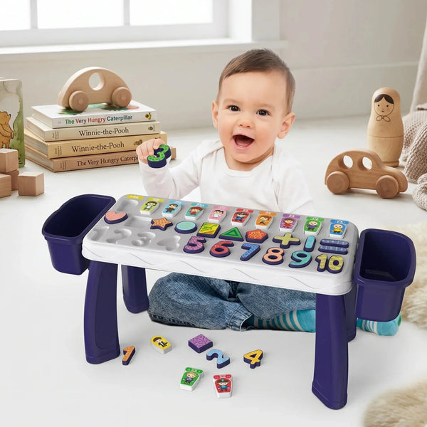 3 in 1 Kids Educational Learning Table Shape Counting Toy Scrollcart Qatar 