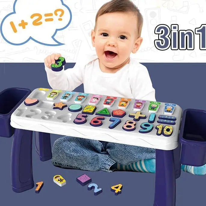 3 in 1 Kids Educational Learning Table Shape Counting Toy Scrollcart Qatar 