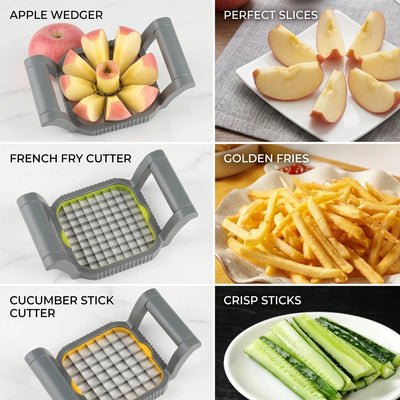 3-in-1 Manual Vegetable Chopper & Fruits Slicer Scrollcart Qatar 