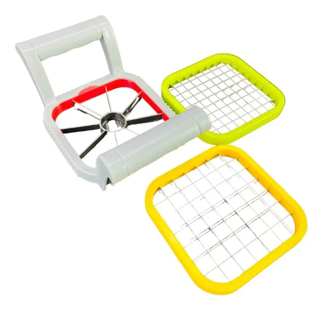 3-in-1 Manual Vegetable Chopper & Fruits Slicer Scrollcart Qatar 